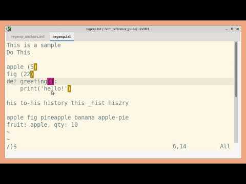 Vim regexp: Anchors
