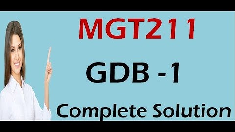 MGT211 GDB 1 Solution 2020 ll VU Learning
