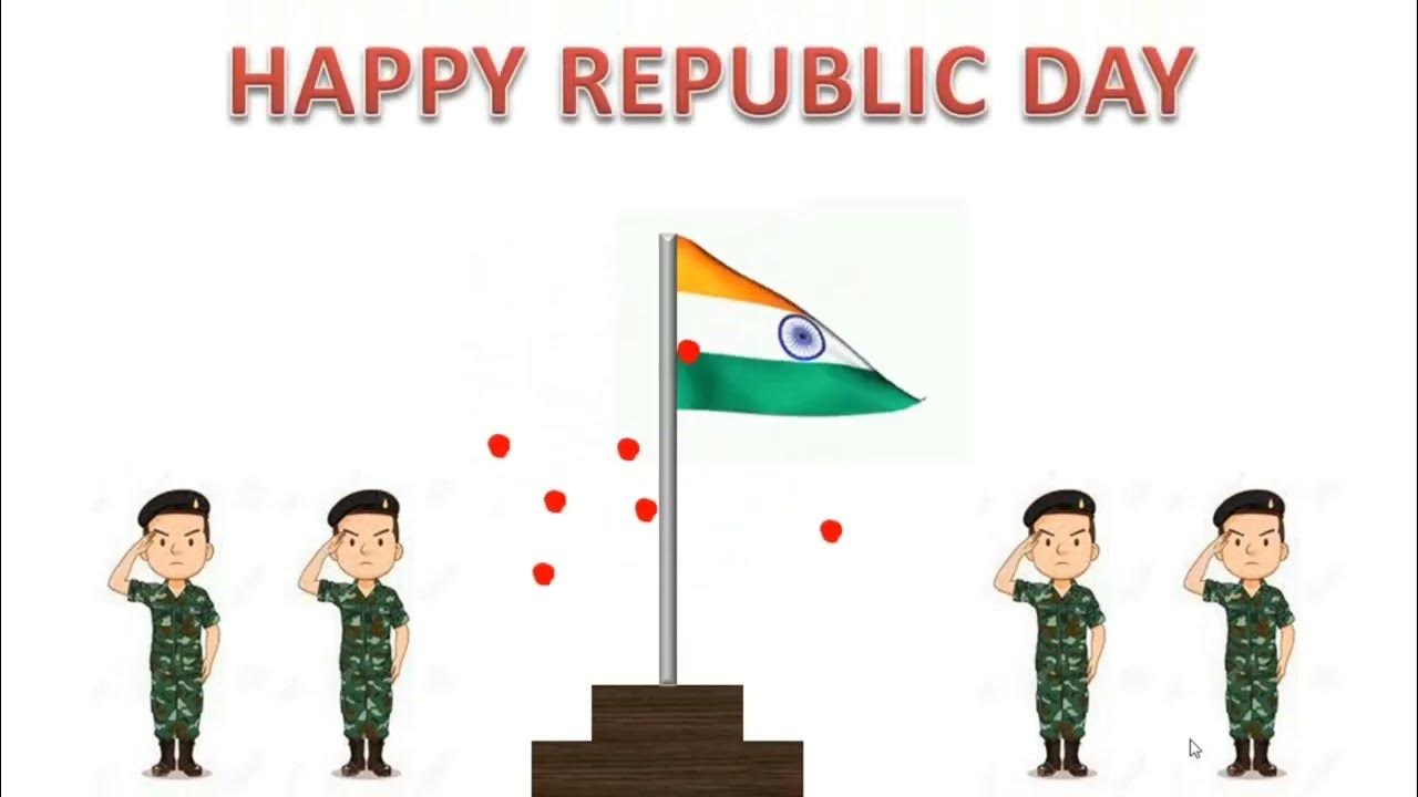 Flag Hoisting Ceremony Animation Republic Day Flag Hoisting Flag