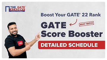 Detailed Schedule of GATE Score Booster 2022 | 📄 PDF Link in Description👇