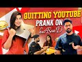 Quitting youtube prank on husbandcute reaction from himmy revenge prank on darshan prank