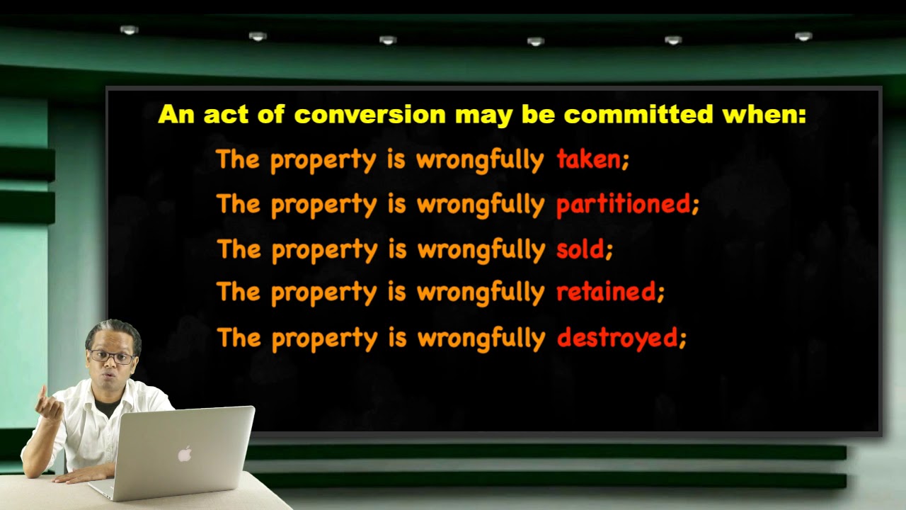 Meaning of "Conversion" in Tort Law YouTube
