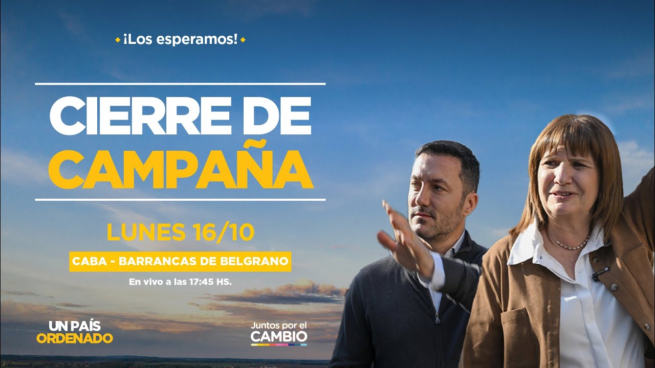 Patricia Bullrich 2023 | Cierre de campaña en Barrancas de Belgrano ...