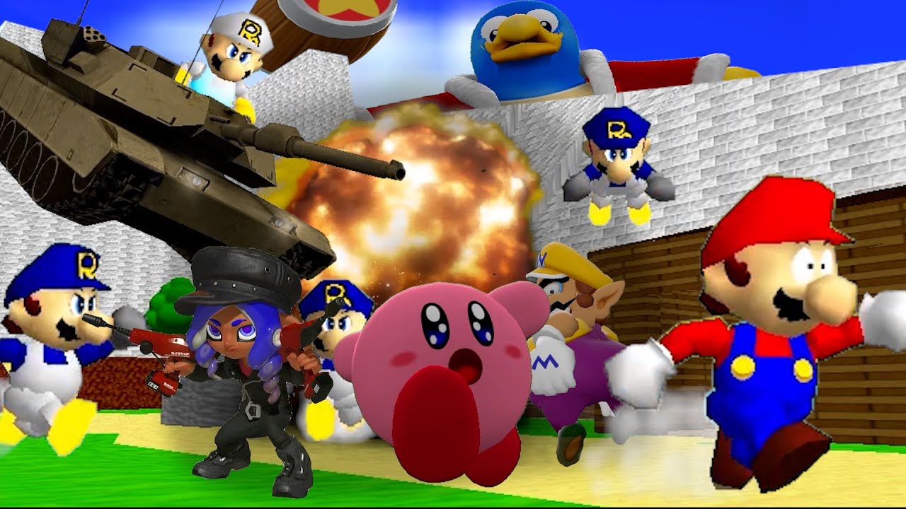 [SM64/Gmod] Mario and Kirby's kingdom run