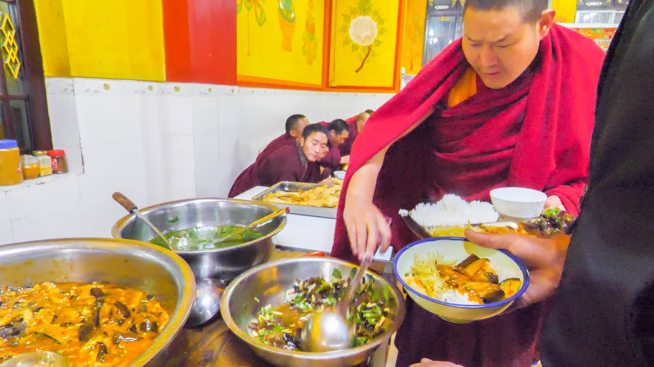 TIBETAN CHINESE Street Food Tour in REMOTE China! YAK SASHIMI, TEMPLE FOOD, + UNKNOWN Street Foods