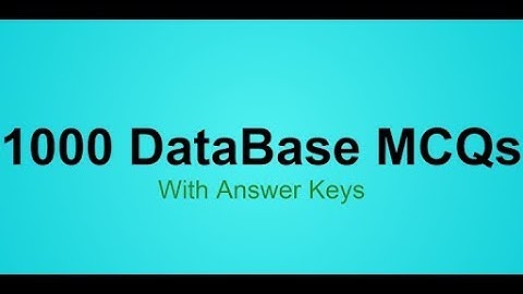Database MCQs Questions and Answers – Relational Database and Database Schema