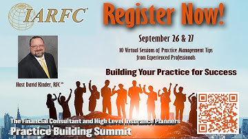 Jeremy Nason, RFC® and David Kinder, RFC®, ChFC®, CLU® discuss the 2024 IARFC® Virtual Summit!