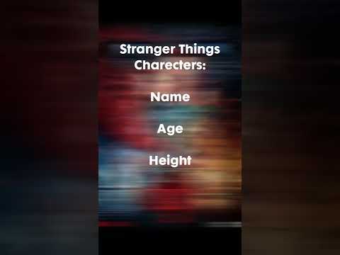 Stranger Things Characters: Age Name Height Shorts Strangerthings Milliebobbybrown