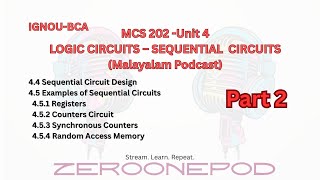 MCS202 Unit4 LOGIC CIRCUITS – SEQUENTIAL CIRCUITS - Part2