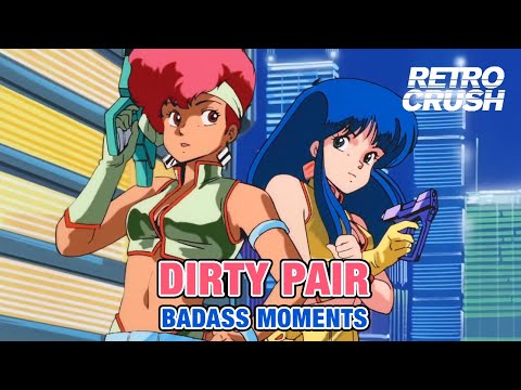 The Lovely Angels (Kei &amp; Yuri) Badass Moments | Dirty Pair (1985)
