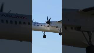 VH-84G Sunstate Airlines De Havilland Canada Dash 8-400 QLK551D 26/7/26 from Canberra landing at VH-84G Sunstate Airlines De Havilland Canada Dash 8-400 QLK551D 26/7/26 from Canberra landing at