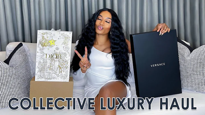 COLLECTIVE LUXURY HAUL |WHAT I GOT FOR CHRISTMAS| DIOR J’ ADIOR PUMPS VERSACE ROBE+YEEZY FOAM RUNNER
