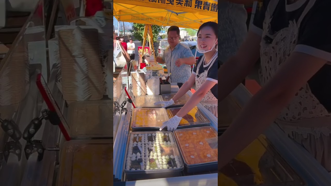 出摊啦：小姐姐家的提拉米苏，每个口味都很受欢迎哦～ #出摊啦 #提拉米苏