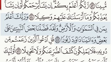 القرآن الكريم سورة الإسراء الآية 55
