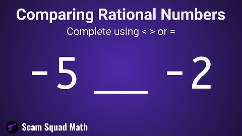 Comparing Rational Numbers