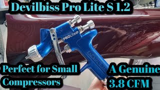 Devilbiss Pro Lite S,  A Low CFM, Small Compressor Quality Mini Spray Gun