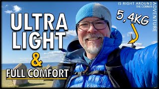 An ultra-light and full comfort 11,9 lbs backpacking gear list, nice!