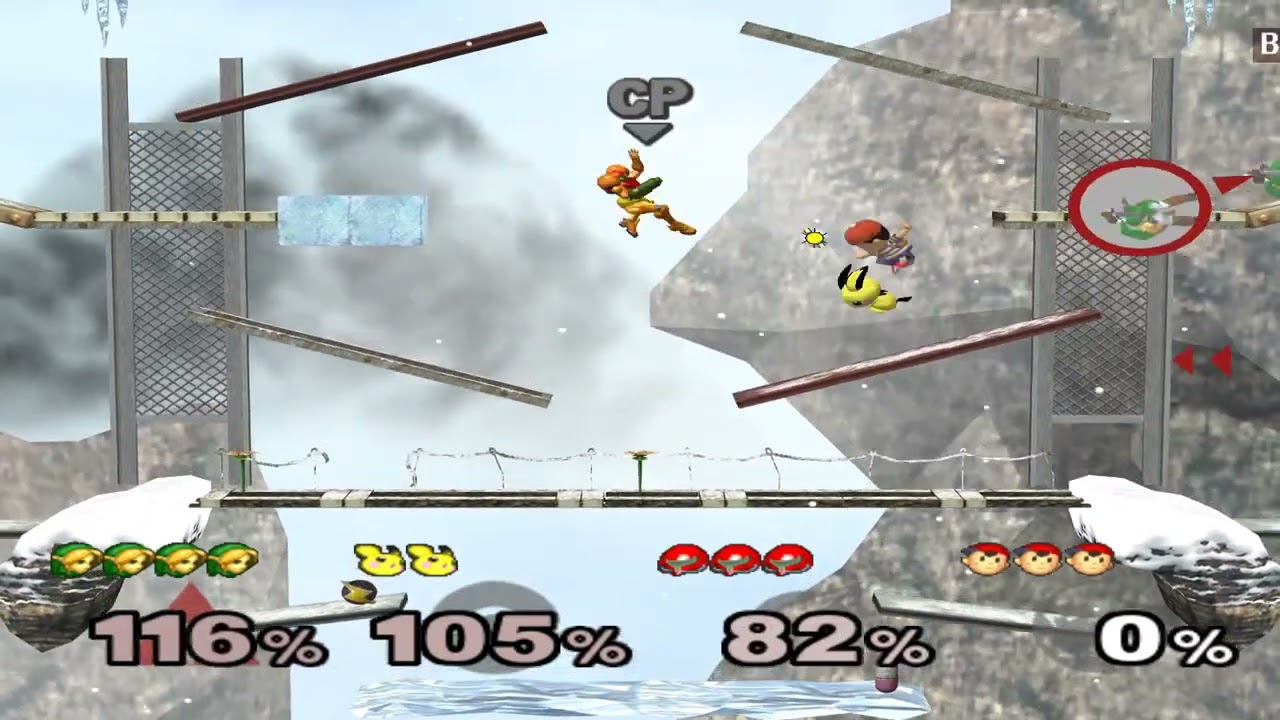 Super Smash Bros Melee (GCN) Melee VS Stock Match 