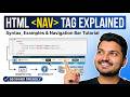 HTML Nav Tag Explained | Syntax, Examples &amp; Navigation Bar Tutorial