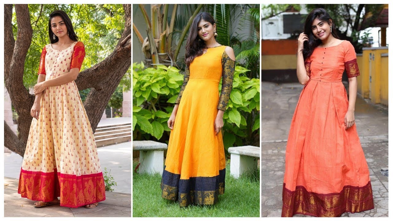 saree long frocks