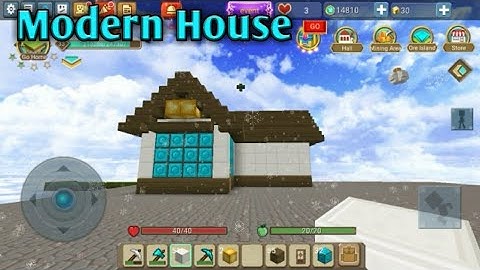 HOW TO MAKE MODERN HOUSE IN SKY BLOCK [BLOCKMAN GO: BLOCKY MODS] | TUTORIAL