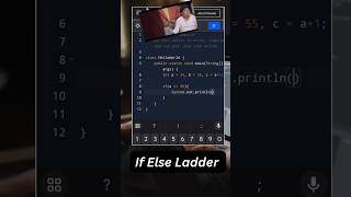 Java IF Else Ladder | #shorts #java