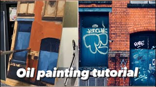 HOW TO START A PAINTING???| urban landscape-demo[ oil painting tutorial]