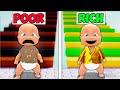 Baby plays rich vs poor obby