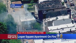 Firefighters Respond To Extra-Alarm Blaze In Logan Square