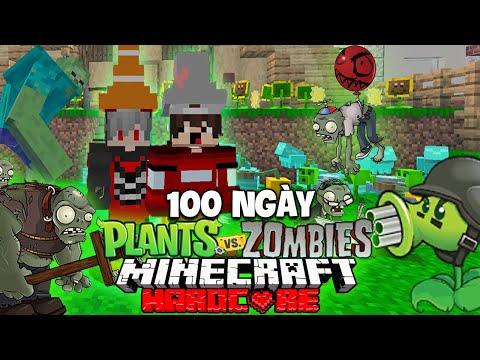 KienRic Tóm Tắt 100 Ngày Minecraft PLANTS Vs ZOMBIES Sinh Tồn Siêu Khó Cùng SongFish Gaming !!