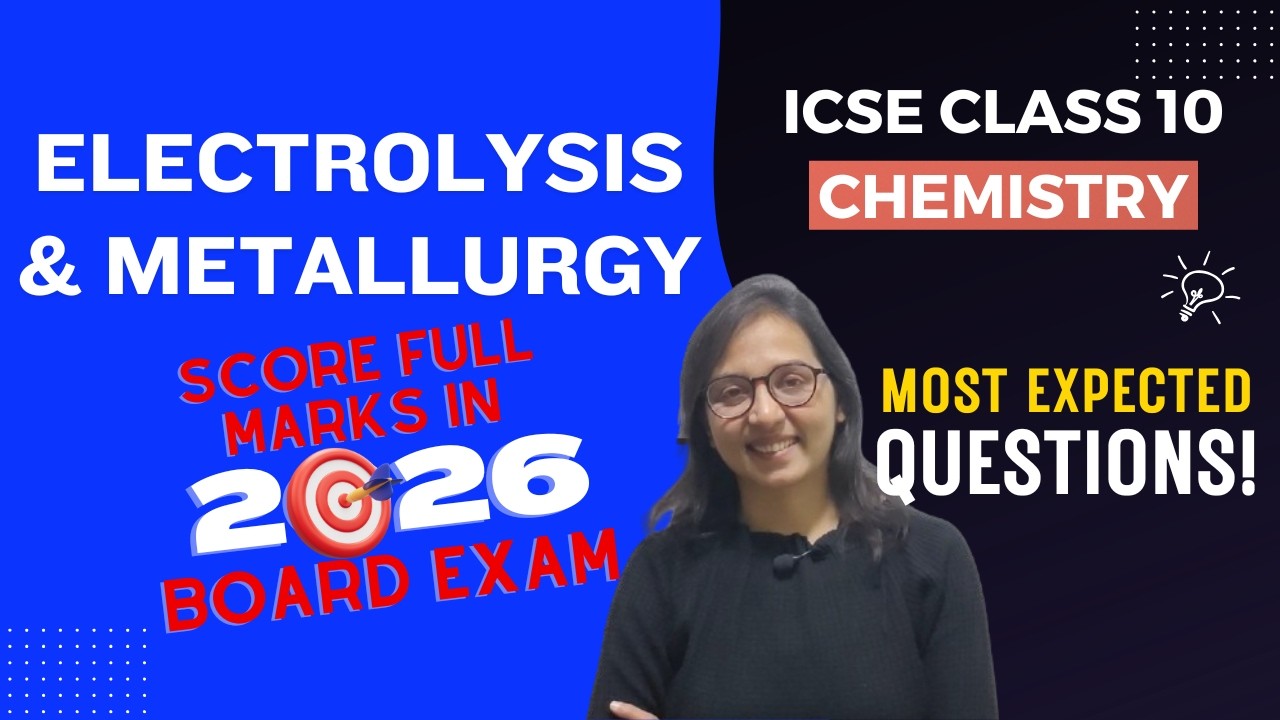 Наиболее ожидаемые вопросы по теме «Электролиз и металлургия» для экзамена ICSE 10 класса.
