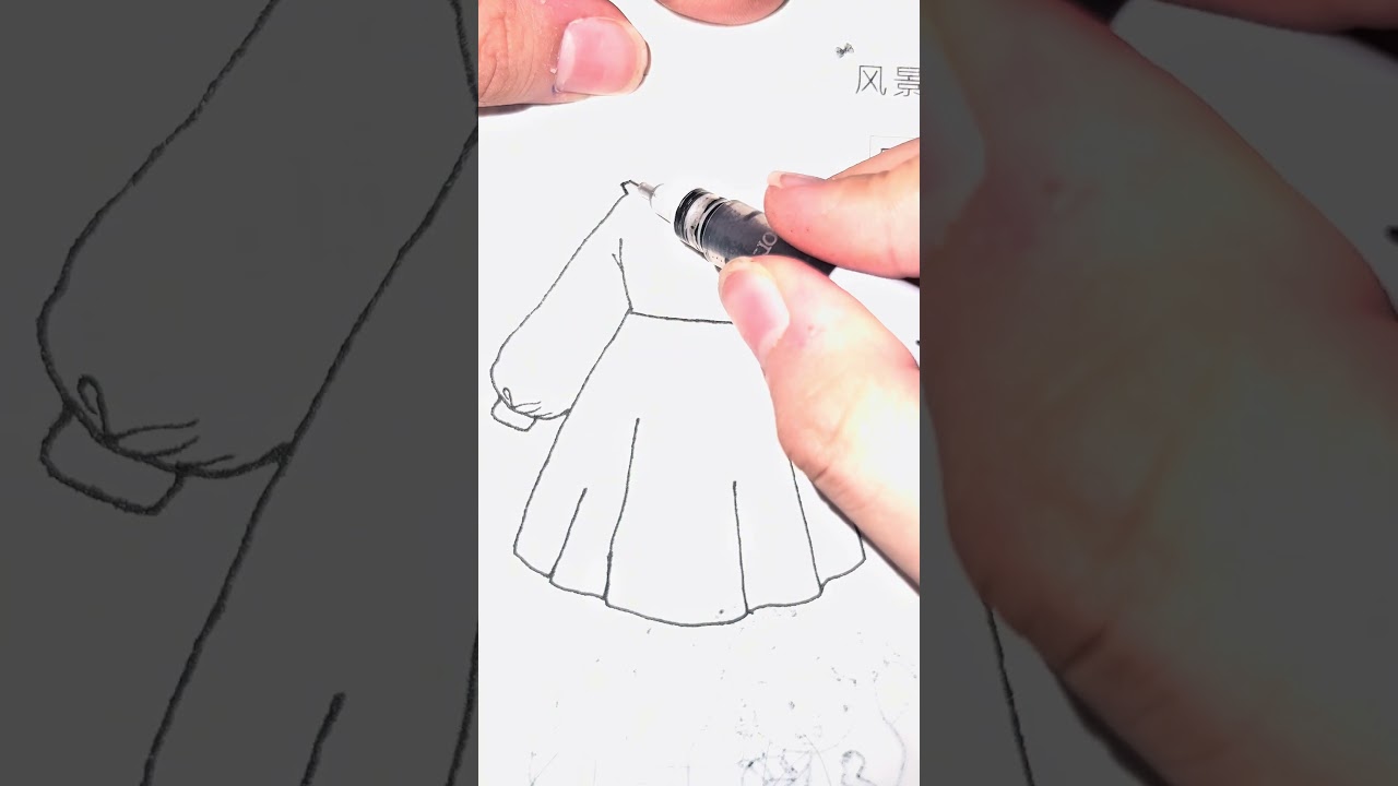 We’re drawing a dress 👗✨ 
