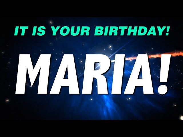 HAPPY BIRTHDAY MARIA! This is your gift.