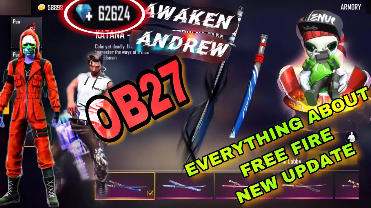 EVERYTHING ABOUT FREE FIRE NEW UPDATE OB27 - 2021 - WHAT IS NEW IN NEW UPDATE? RONALDO, ALOK AND USP