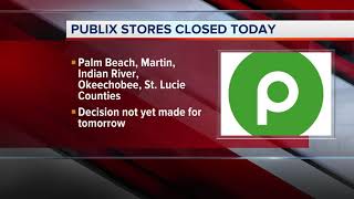 Publix stores in Palm Beach County, Treasure Coast closed Monday