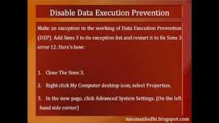 Fix Sims 3 Error 12 Wealth