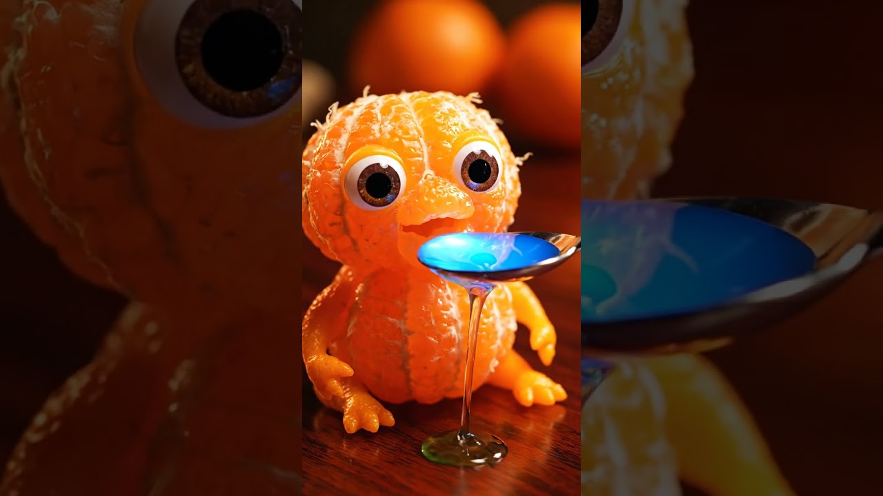 Feeding the Cutest Tiny Orange Baby! @FoobleRun Food Art Comes to Life​