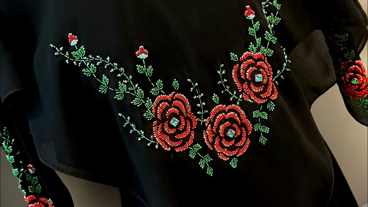 Hand-embroidered magic; teaching the professional technique of rose with beads and tapestry
