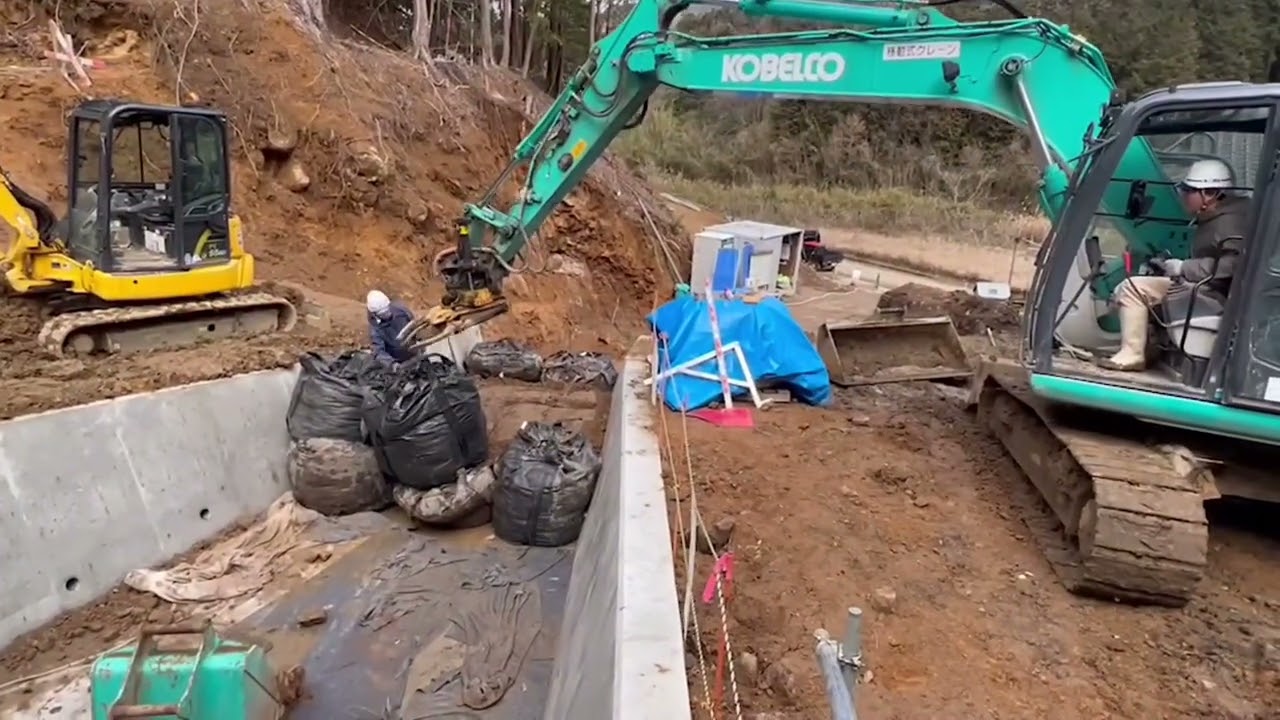 【チルトローテータ】最初から最後までチルトローテータで砂防を作ってみた動画