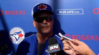 Listen as toronto blue jays manager john gibbons has some fun at the
expense of reporter barry davis.