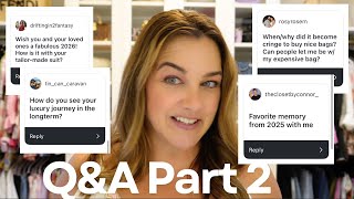 Q&amp;A Part 2 - My Made to Measure Suit - Handbag Judgement and Luxury Journey