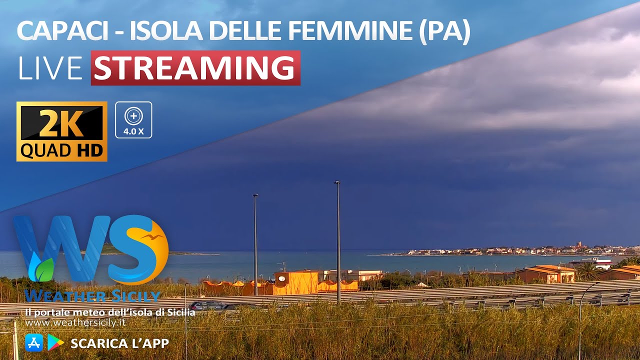 🔴 Capaci live webcam - Panoramica Autostrada A29 Isola delle Femmine