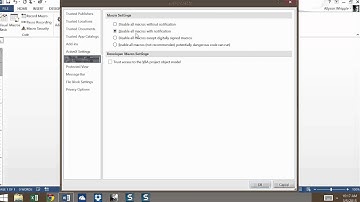 Macro Security in Microsoft Word  2013