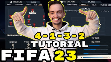 FIFA 23 THE MOST OVERPOWERED FORMATION 4-1-3-2 TUTORIAL BEST TACTICS & INSTRUCTIONS HOW TO PLAY 4132