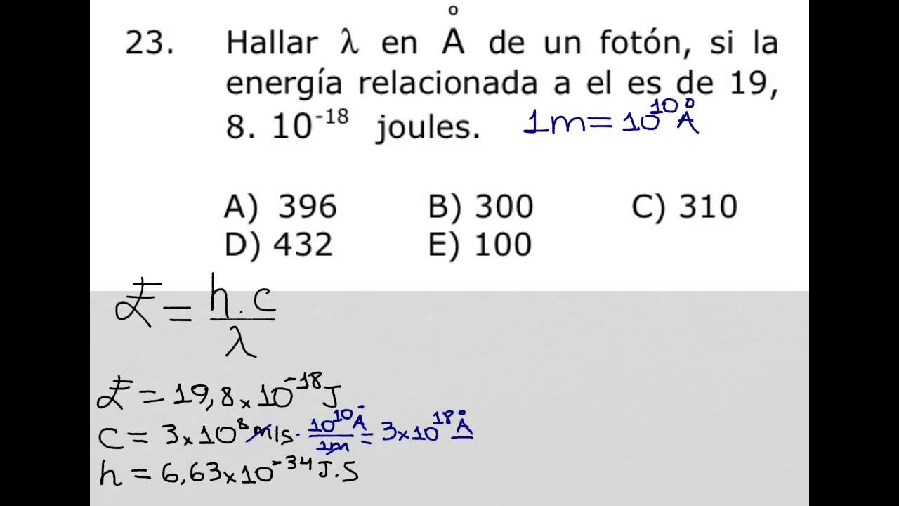 Como calcular la longitud de onda