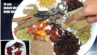 10 ನಮಷಗಳಲಲ ಗರ ಮಸಲಪಡ ಮನಯಲಲ ತಯರಸಕಳಳ Home Made Garam Masala Powder