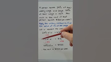 How to solve percentage % problems using the unitary method