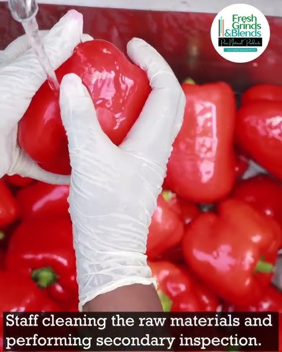 Preparation of Paprika - Cleaning