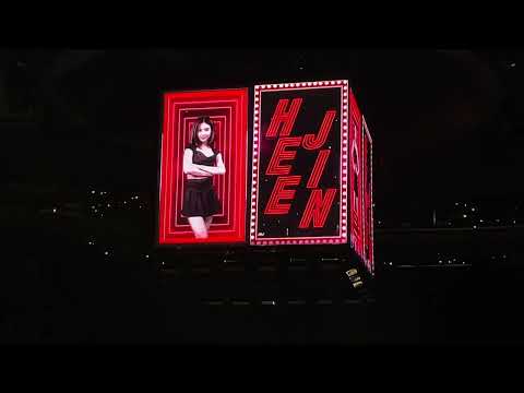 Loona Heejin & Hyunjin x NMixx Sullyoon & Kyujin - Decalcomanie fancam (Mamamoo cover) at KCONDay 2
