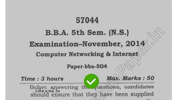 [2014] Mdu BBA 5th Sem Computer Networking & Internet Question Paper #MduQuestionPaper